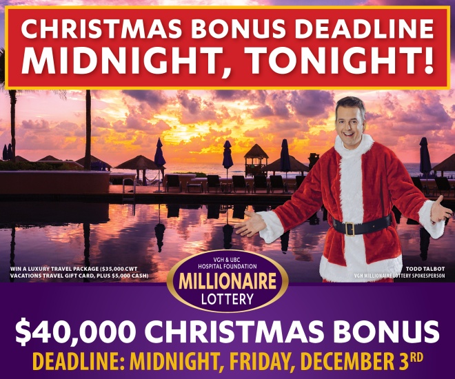 Update Christmas Bonus Deadline Midnight, Tonight! (VGH Millionaire