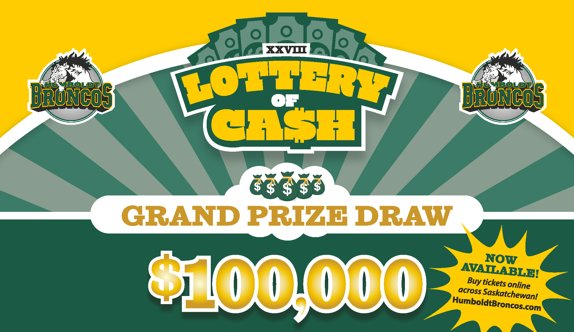 Early Bird Tomorrow in the Humboldt Broncos $100,000 Lottery of Cash!