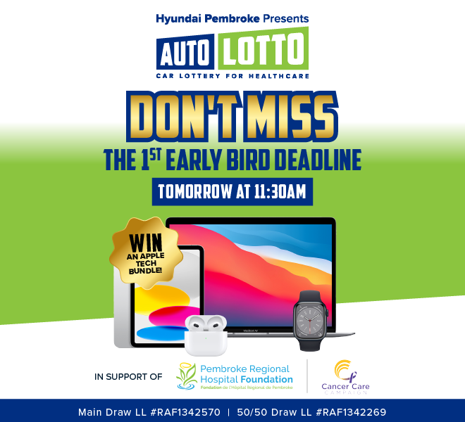 Auto Lotto Early Bird Deadline Tomorrow!
