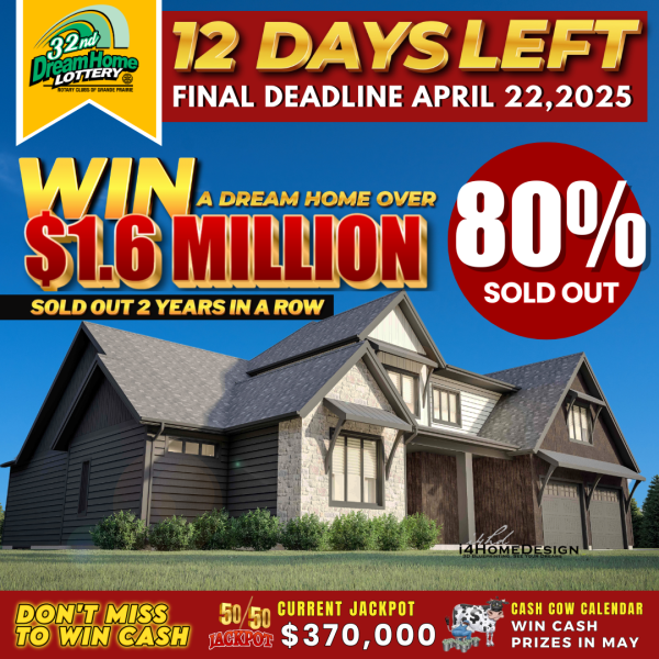 2025 Grande Prairie Rotary Dream Home Lottery
