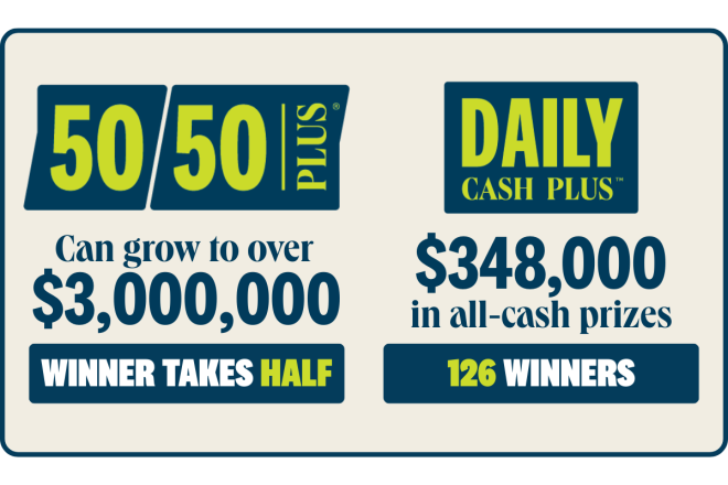 50/50 PLUS and DAILY CASH PLUS
