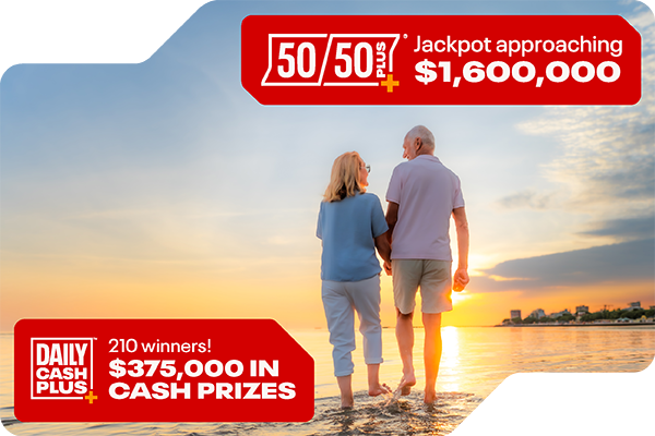 50/50 PLUS APPROACHING $1.6 MILLION