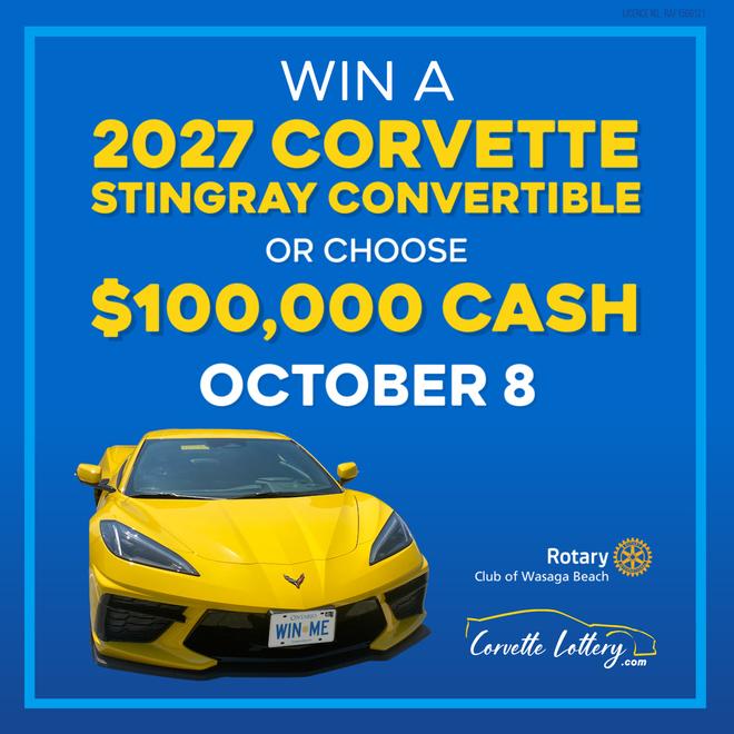 Win a Corvette or $100,000 cash