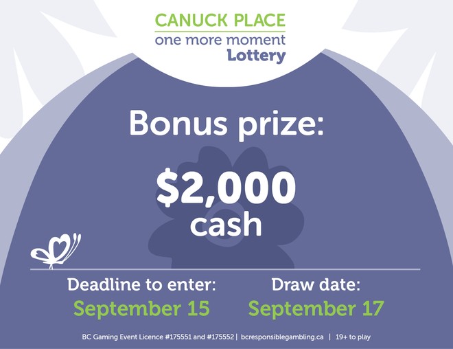 One More Moment Lottery - Bonus deadline midnight tonight