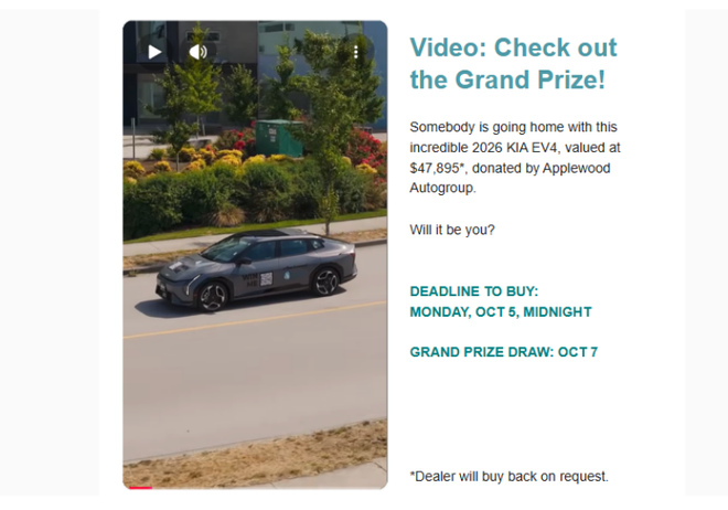 Video: check out the Grand Prize - 2026 Kia EV4