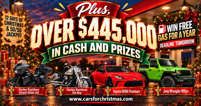 Plus over $445,000 in cash and prizes