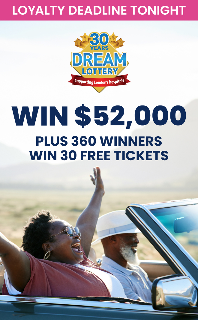 One big cash boost plus free tickets - first Dream Lottery deadline tonight