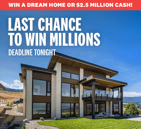 Final chance for Dream Lottery - deadline midnight tonight