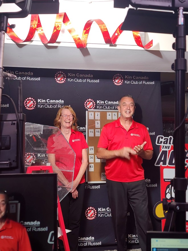 Kin Club of Russell volunteers at the weekly Catch the Ace draw