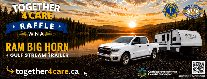 Together4Care Raffle - win a RAM Big Horn truck and Gulf Stream travel trailer