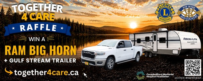 Together4Care Raffle - win a RAM Big Horn truck and Gulf Stream travel trailer